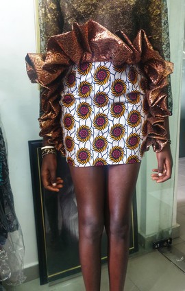Jupe au design unique d'Ankara Haute Couture pour les anniversaires/occasions spéciales