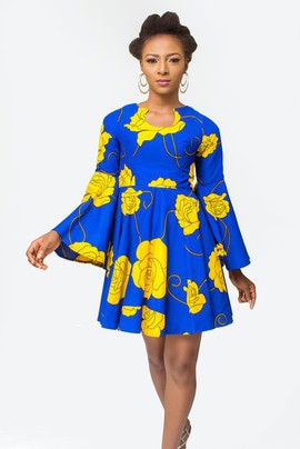 African Print dress, Ankara dress, African Womens Clothing, Fit And Flare dress