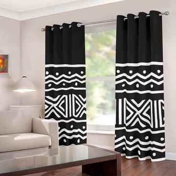 Cultural Unique Bath Mat White and Black Bathroom Rug (LARGER SIZES AVAILABLE)