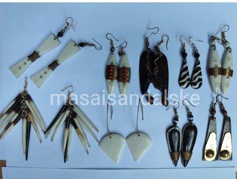 Brass earrings , brass and bone earrings , Wholesale brass earrings