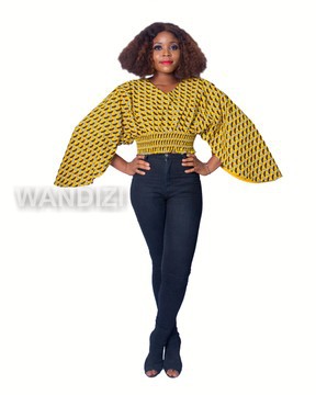 African Print Crop Top, Ankara Wrap Top, African Print Wrap Top,
