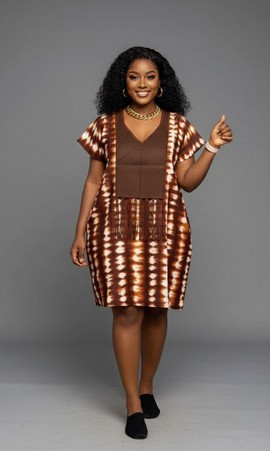 Elegant Kaftan Dress with Unique Print