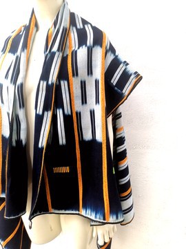 Baoulé woven cotton afro kimono