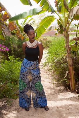 Pantalon Akiyo (imprimé psychédélique)