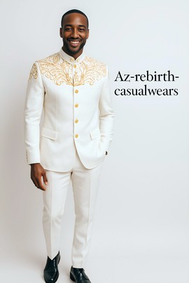 Costume Safari Brodé Élégant – Personnalisable en Couleur de Votre Choix