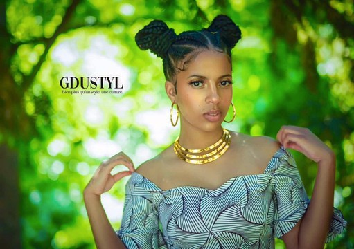 Gold "Reine Amina" choker necklace set