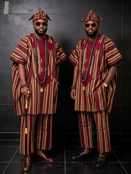 Ensemble Dashiki Élégant avec Chapeau Assorti