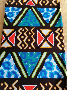 Tissus African bogolan 100 % coton 1 yard " bleu de toi "