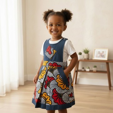 Girls' Wax &amp; Denim Overalls – MPESA DENIM (2-12 years)
