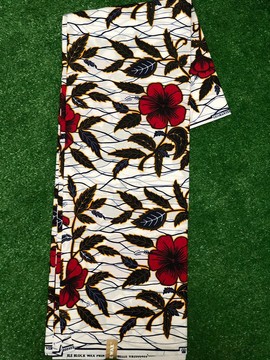 White background ankara fabric