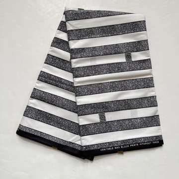African Print Ankara Multicolor Mixed Design Cotton Black and White Fabric - By the Yard