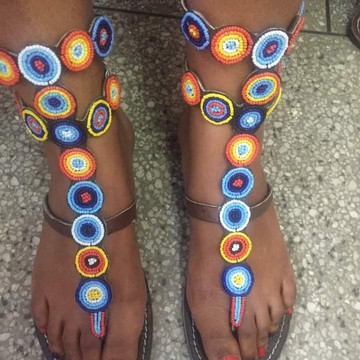 Maasai sandals, summer sandals,beach sandals, beaded sandals, gift for her,african sandals
