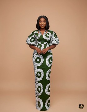 Robe colonne Fadekemi à découpes