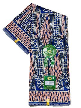 Tissu pagne Ndop Cameroun en coton léger 6 yards