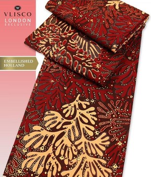Original VLISCO London Exclusive Embellished Holland/ Vlisco wax/ Holland