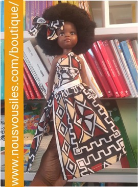 Ilany Colibri Dolls Black Doll - BOGOLAN - Adjustable Dress