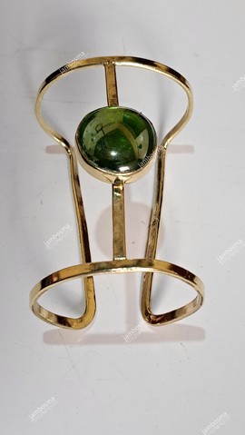 Manchette en laiton massif, bracelet de manchette en laiton africain, bracelet de déclaration