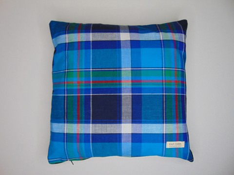 Handmade Madras Cushion