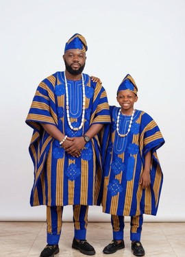 Aso oke pour père et fils