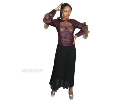 African Print Crop Top, Ankara  Long Sleeve Top, African Print Wrap Top,