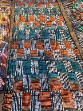 African Adire Eleko/ Handmade Nigerian Adire/ Quality Batik Fabric/  100% cotton/ Tie Dye Kampala1