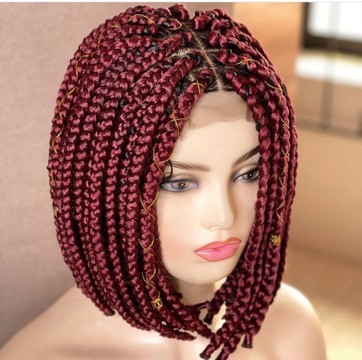 Nkiru burgundy short bob
