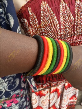 Manchette Rasta Modern, manchette africaine, bracelet de déclaration
