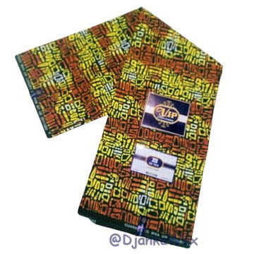 Tissu pagne Ndop Cameroun en coton léger 2 yards