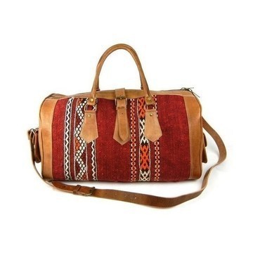 Genuine Leather Travel Bag Handmade in Morocco