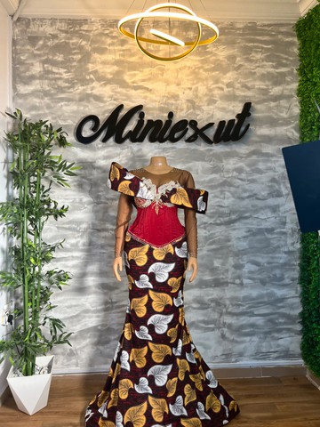 African print dress, ankara long dress, African owambe dress
