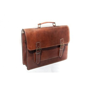 100% handmade genuine leather business briefcase.