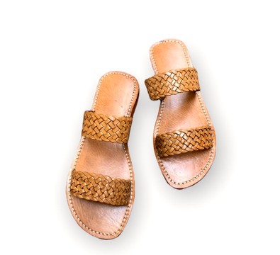 Real leather beach sandal
