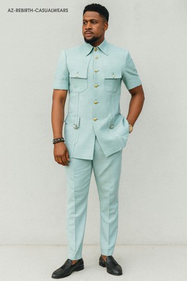 Short sleeve safari suit
