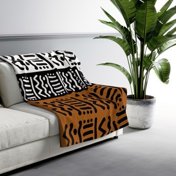 Kuba Print African Blankets Traditional Colourful Throw (MORE SIZES AVAILABLE)