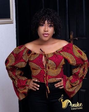 Ankara print midi dress, African womens clothing, African midi dress