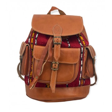 100% handmade high quality genuine leather backpack.