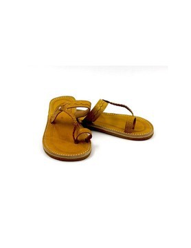 Grande Vente! Sandale été en cuir véritable unisexes fait main par des artisans du Maroc