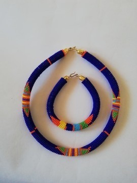 African beaded necklace, Zulu beaded necklace, Tribal necklace, Boho necklace, Women jewelry
