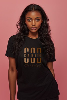 T-shirt - "God is within her she will not fail"
