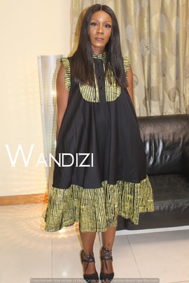 African Print Adire Flare Dress, Adire Flare Dress, African Wax Dress. African Women Clothing