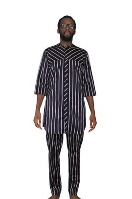 Patterned Lined African Suit, African Mens Clothing, African Men's Wear, Suit, Traditional Clothing.
