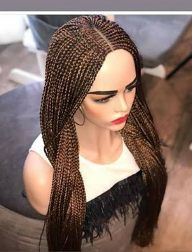 Ireti centre part braided wig, closure,easywear , light weight