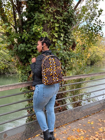 “Adama” printed wax backpack