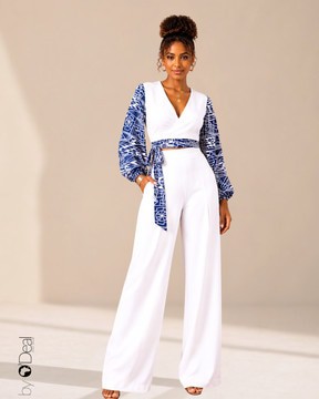 Magnifique Ensemble pantalon large et sa tunique assortie