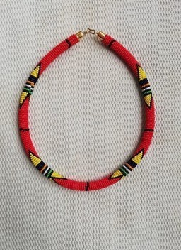 Collier zoulou africain, collier de perles, collier de corde, cadeau de mamans, cadeau de Noël pour elle