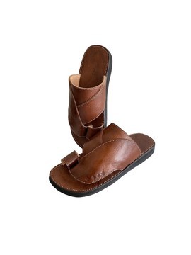 Sandale en Vrai Cuir Fait Main - Confort Naturel et Élégance Artisanale
