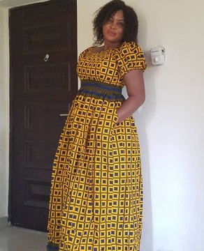 Eloma African Print Maxi Dress, African Maxi Dress