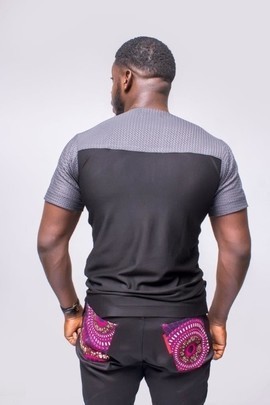 Jeans with Ankara Design, Black Jeans. Ankara Jeans, Patch Jeans