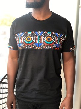 T-shirt noir mixte « Kinsonga »