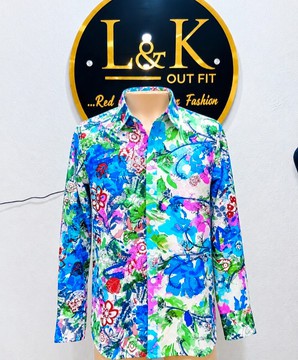 Men African flower print shirt for /wedding suits/Dashiki/men's shirt/digital.